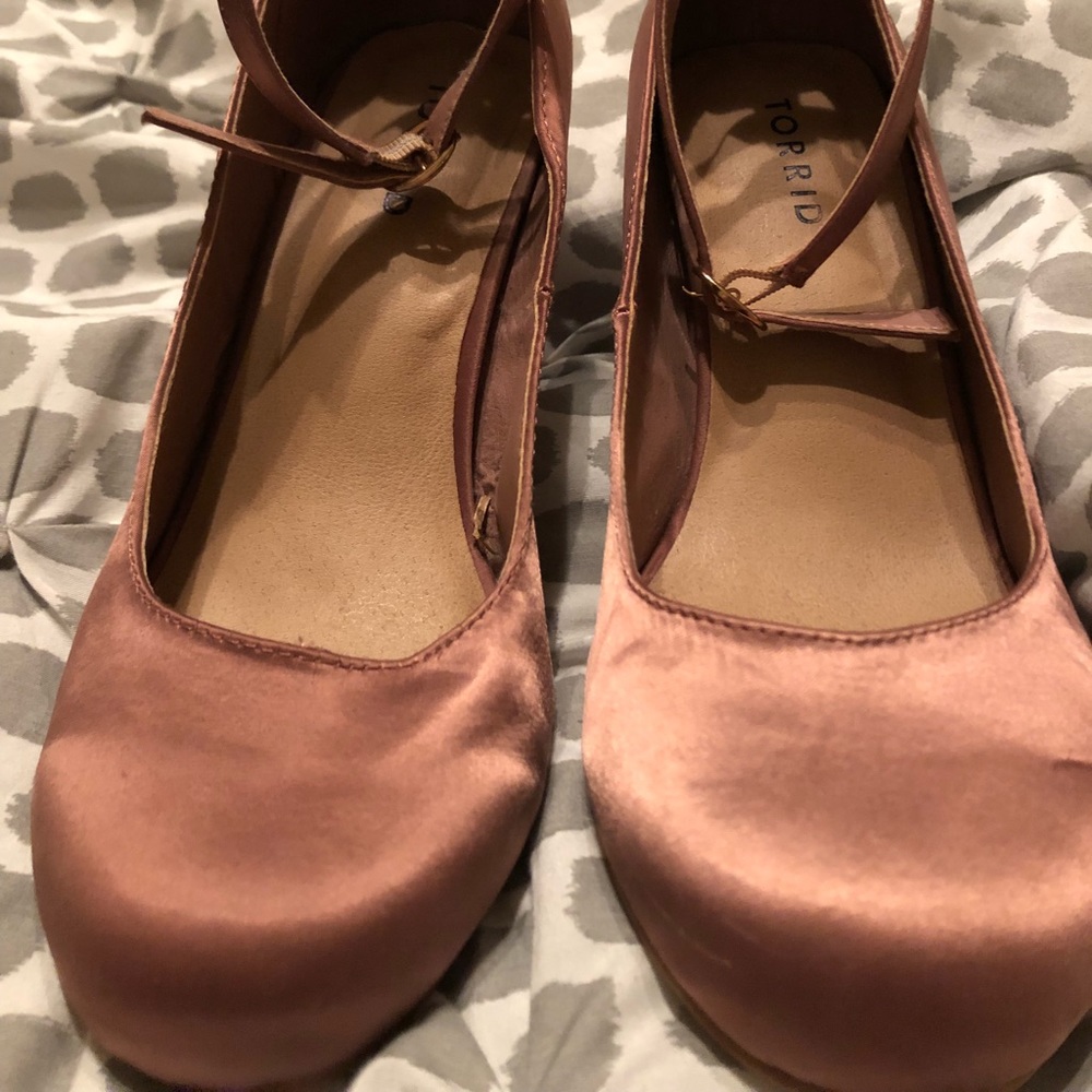 Torrid Pink Satin Heels